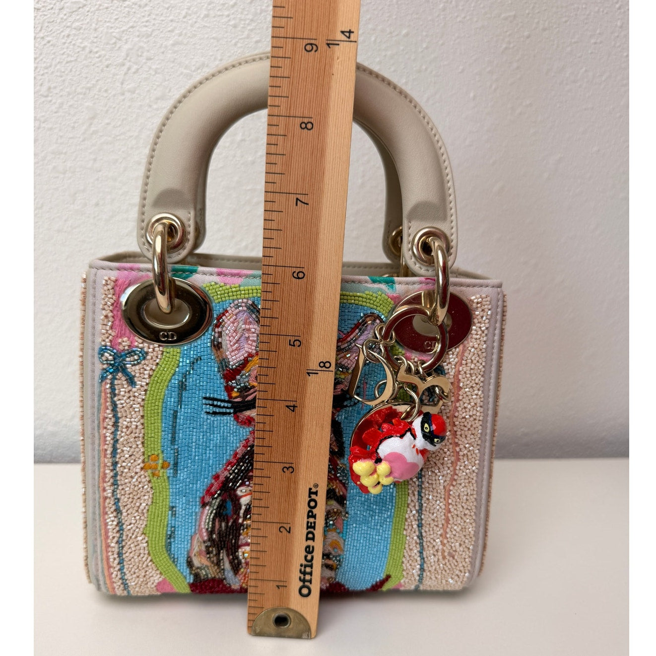 RARE Christian Dior Lady Art #6 Genevieve Figgis Mini Lady Dior Beaded Bag
