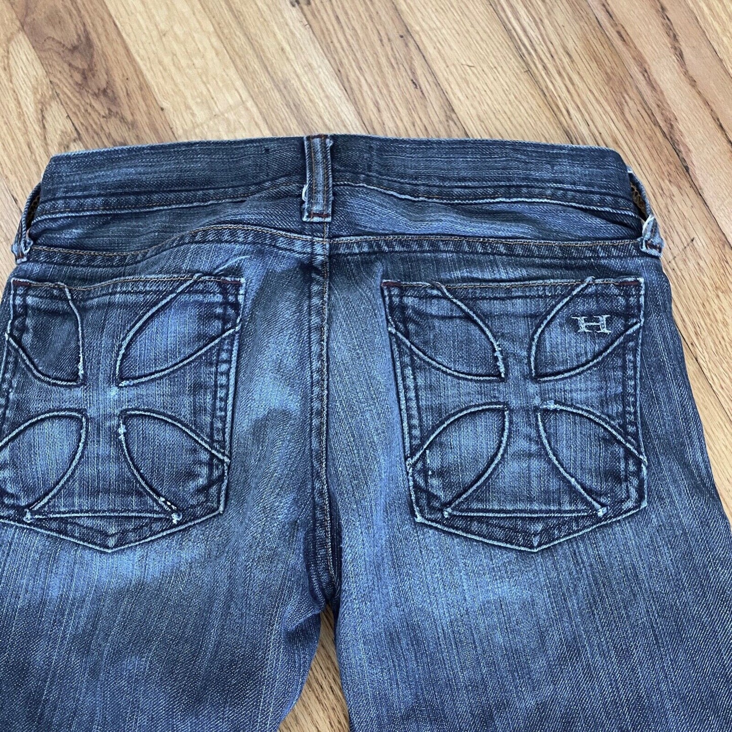 VINTAGE Habitual Low-Rise Skinny Straight Studded Ankle Jean Design Pockets 25