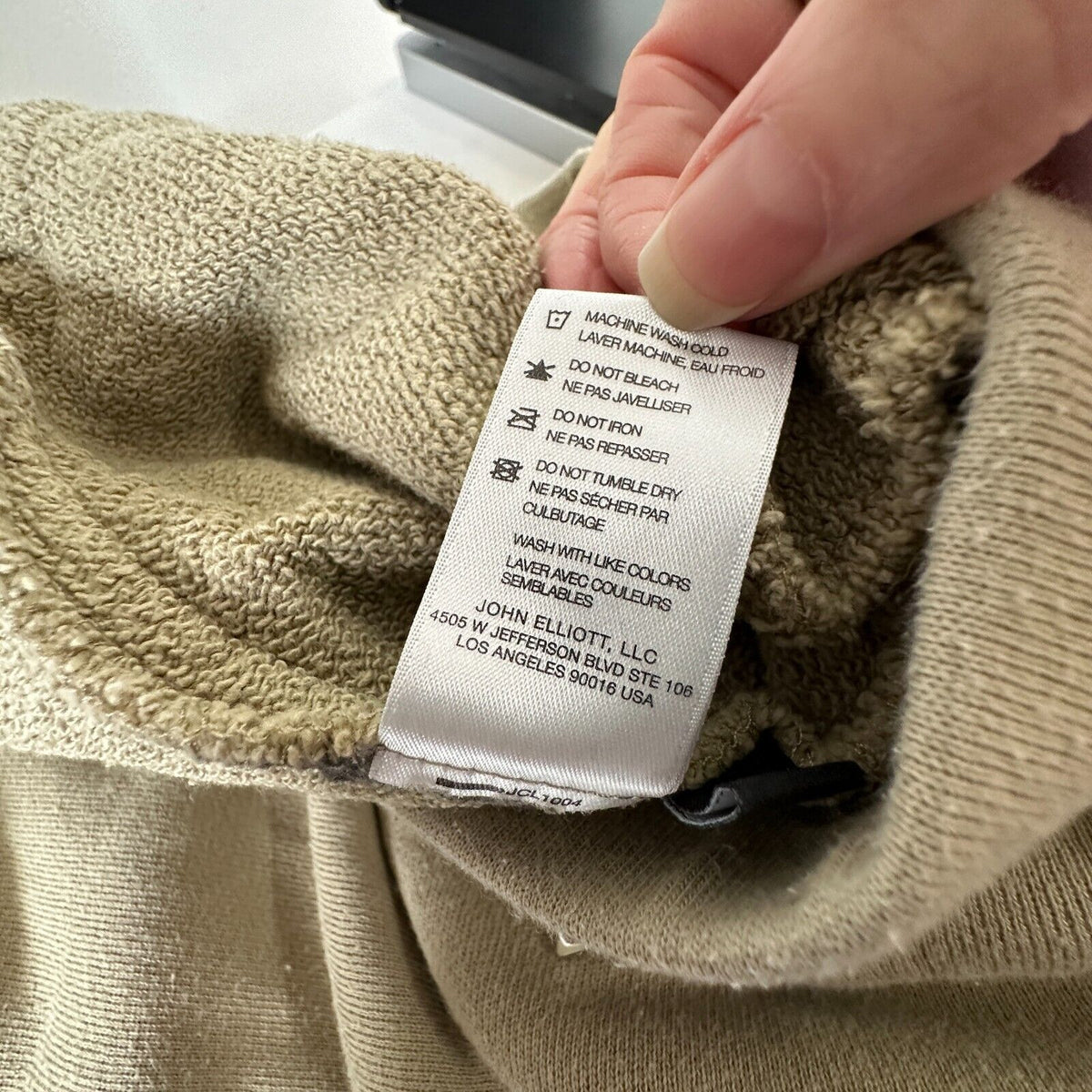 John Elliott Lieutenant Khaki Escobar Drawstring Banded Jogger Zip Pockets 2
