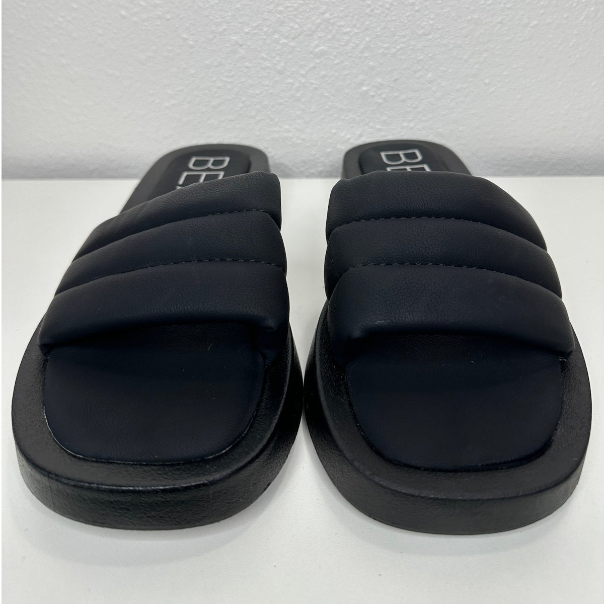 Beach by Matisse Black Pax Slide Puffy Strap Sandal 8