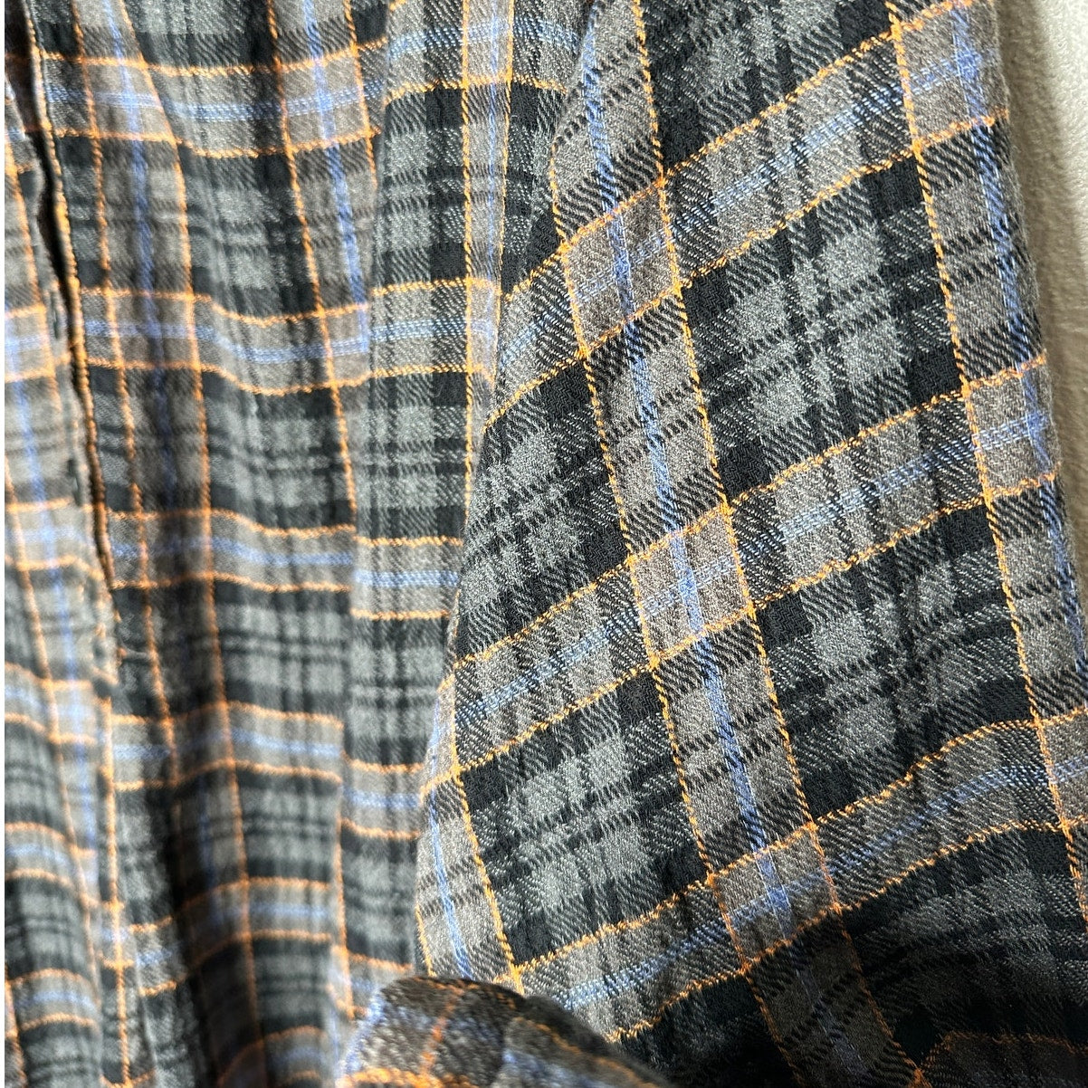 Free People Northern Bound Oversized Plaid Half Button Long Sleeve Shirt XS