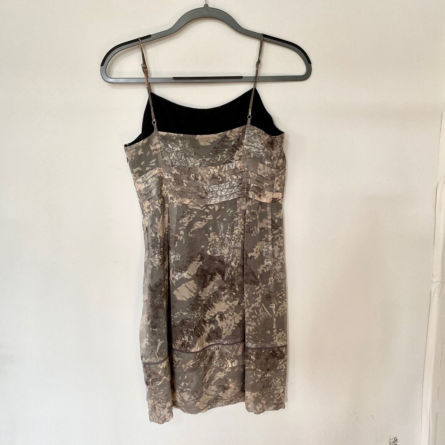 Juicy Couture Floral Shimmer Camo Spaghetti Strap Empire High Waist Dress 4