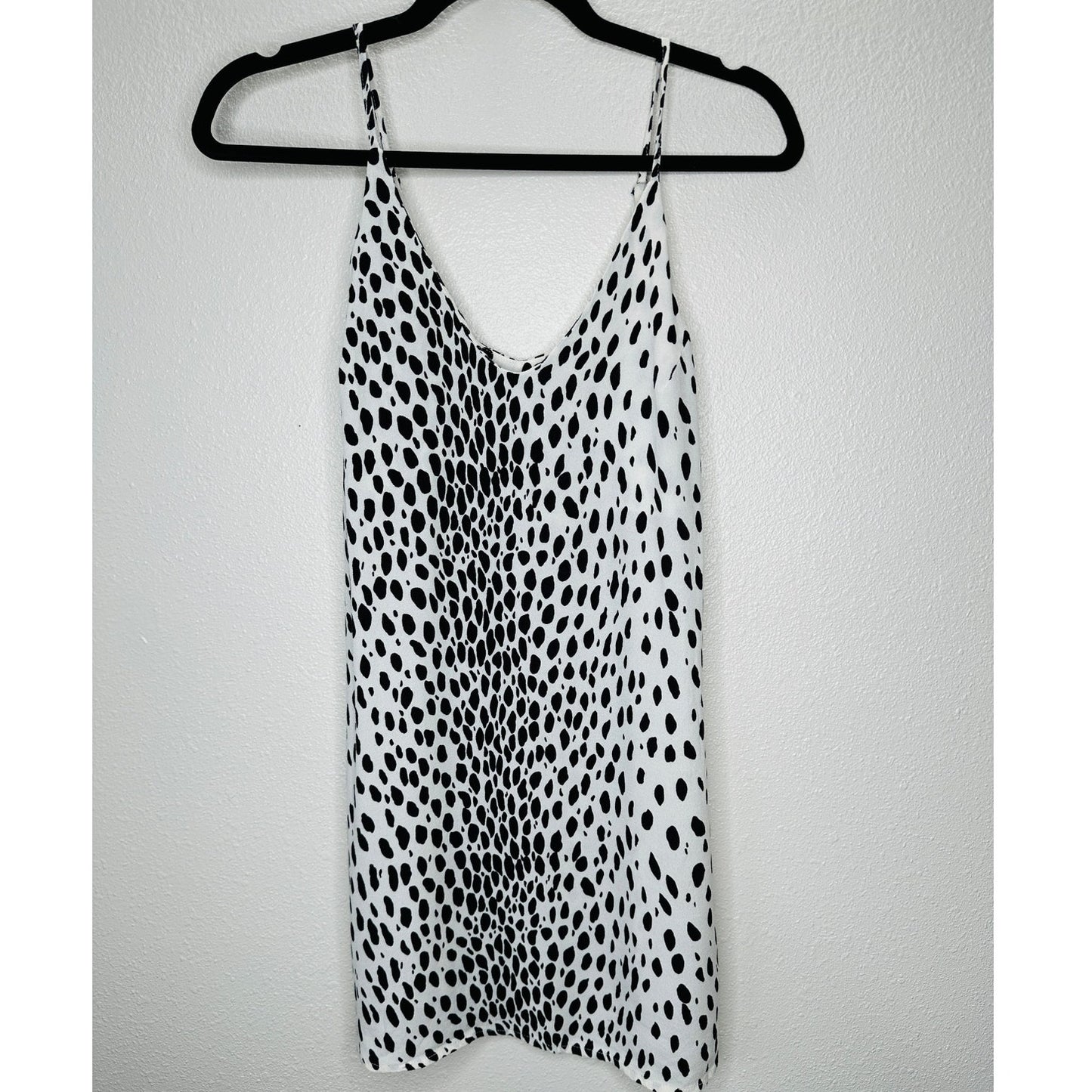 Reformation Black & White Ventura Cheetah Slip Dress XS