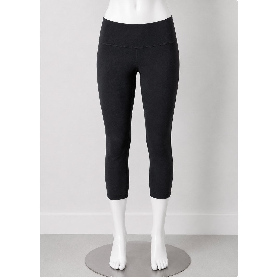 Lululemon Black Crop Yoga Leggings Women’s US 6