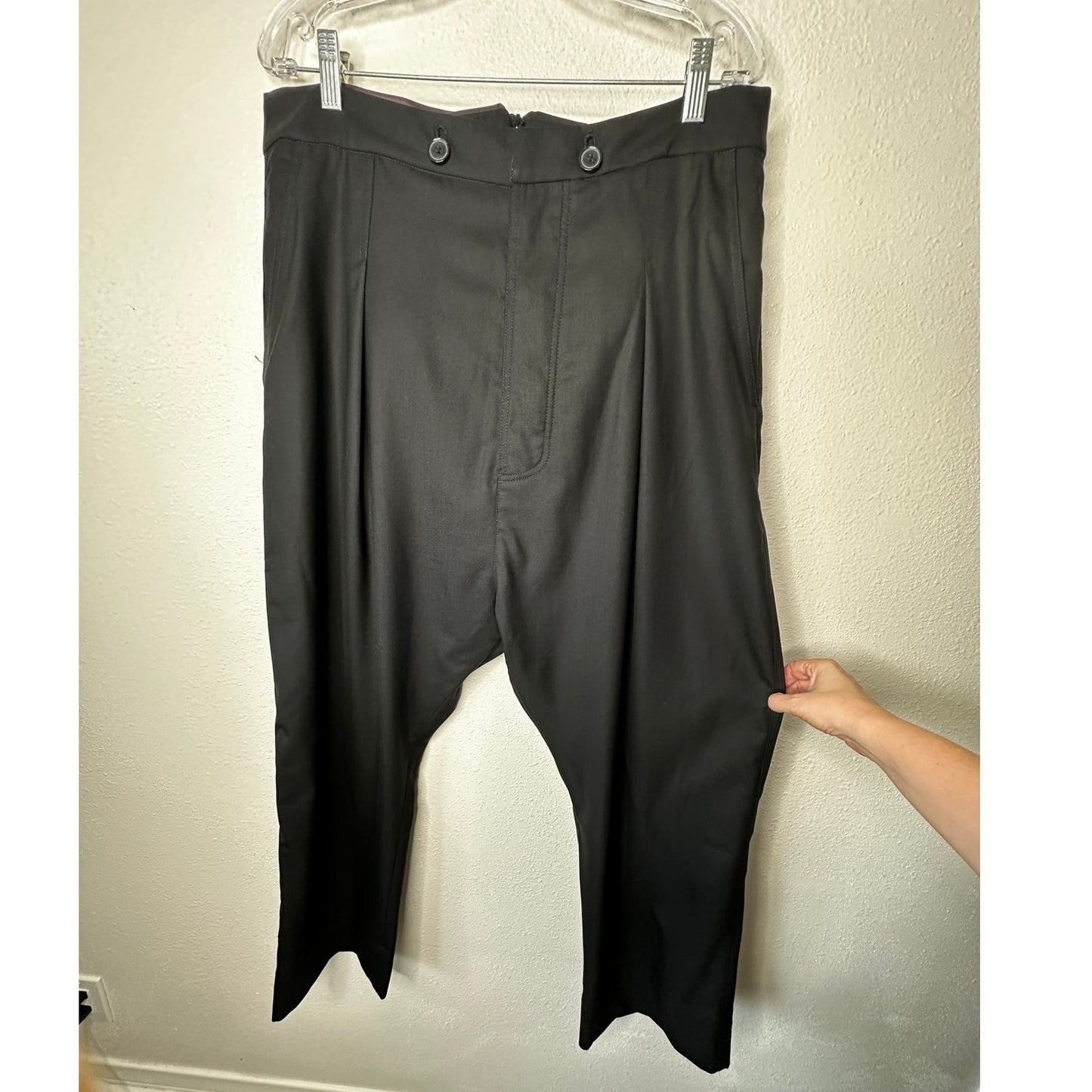 Vivienne Westwood Built In Corset Slouchy Black Trousers Wide Leg M
