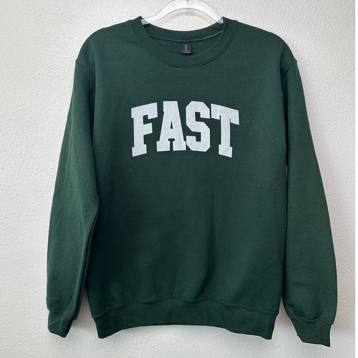 Gildan Green FAST Graphic Crewneck Sweatshirt US S
