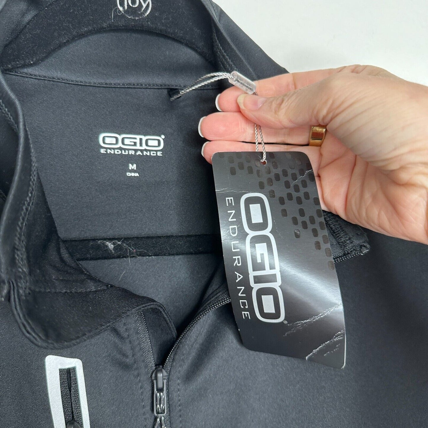 NWT Ogio Men's Black Endurance Fulcrum Running Full Zip Jacket SEIBO Logo M