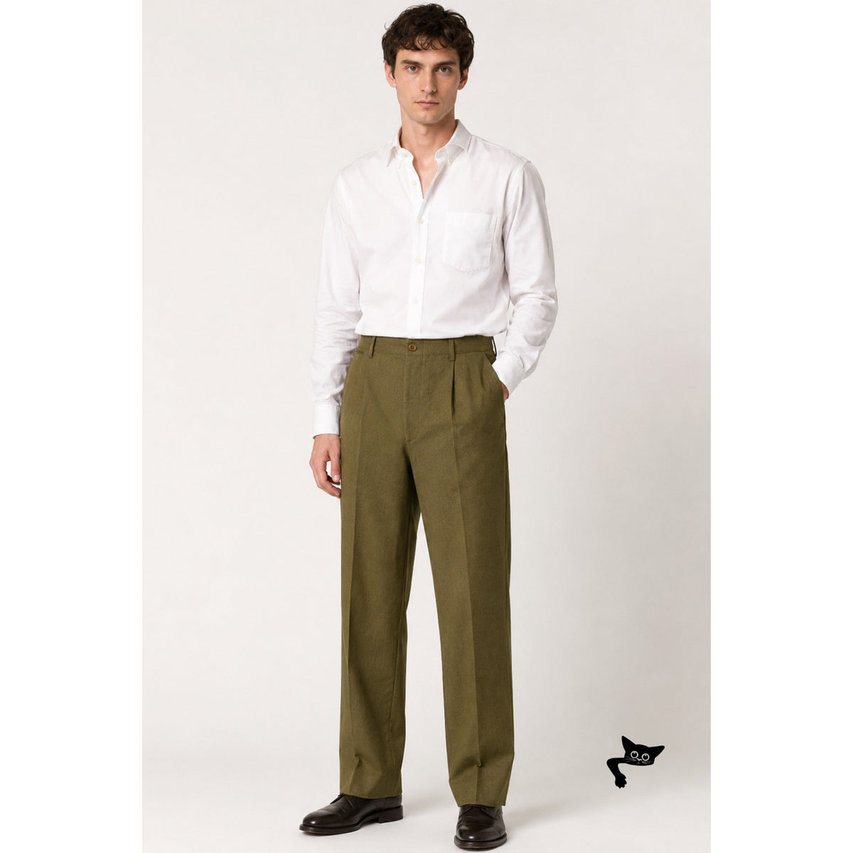Vintage Olive Military Trousers Men's 38x34 Button Fly