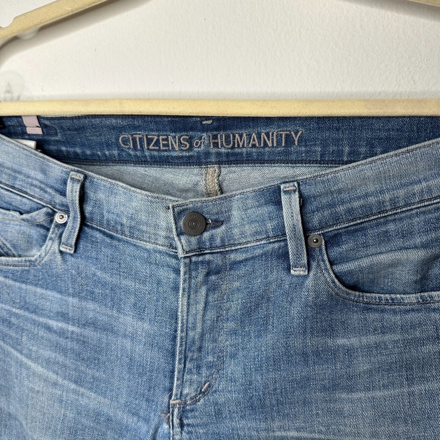 Revolve Citizens of Humanity Light Wash Blue Mid-Rise Skinny Slim Cut Jean 28