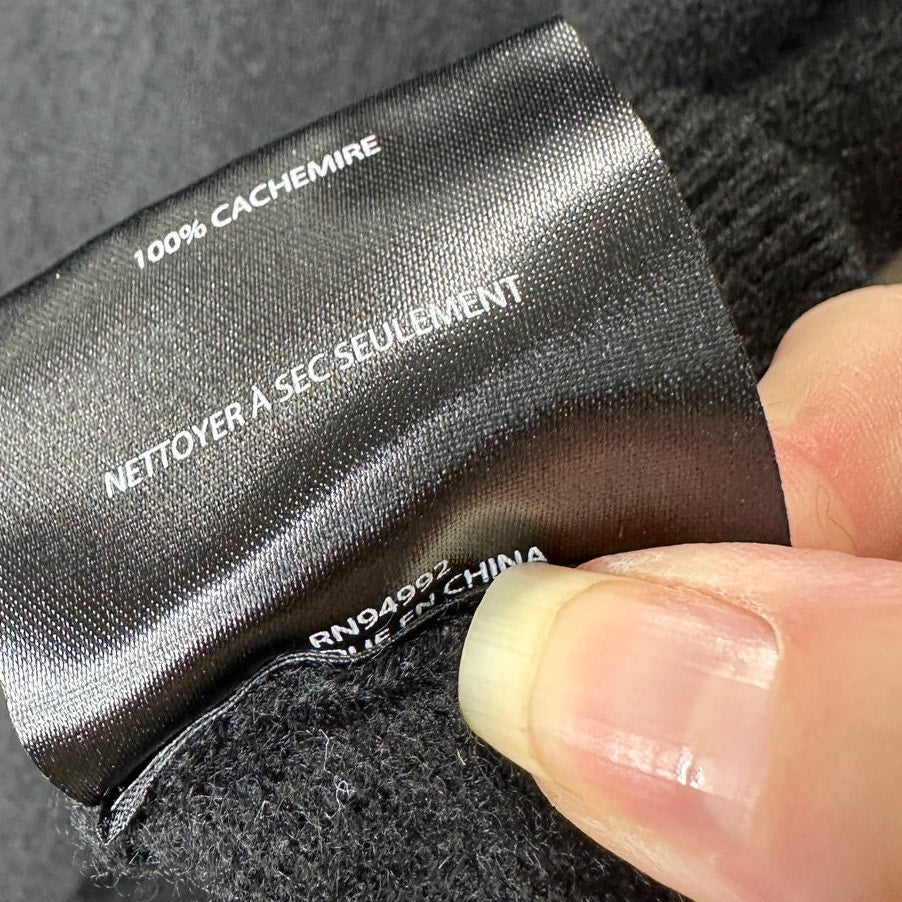 Jonathan Simkhai Black Mackenzie Mock Neck Cashmere Sweater