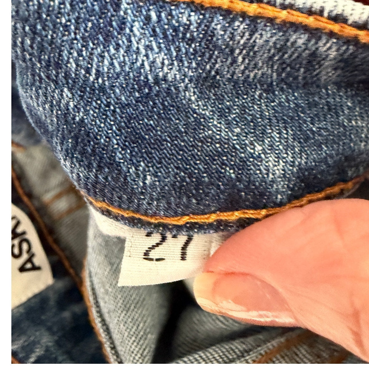 ASKK NY Juniper Jeans Blue Womens 27 Wide Leg