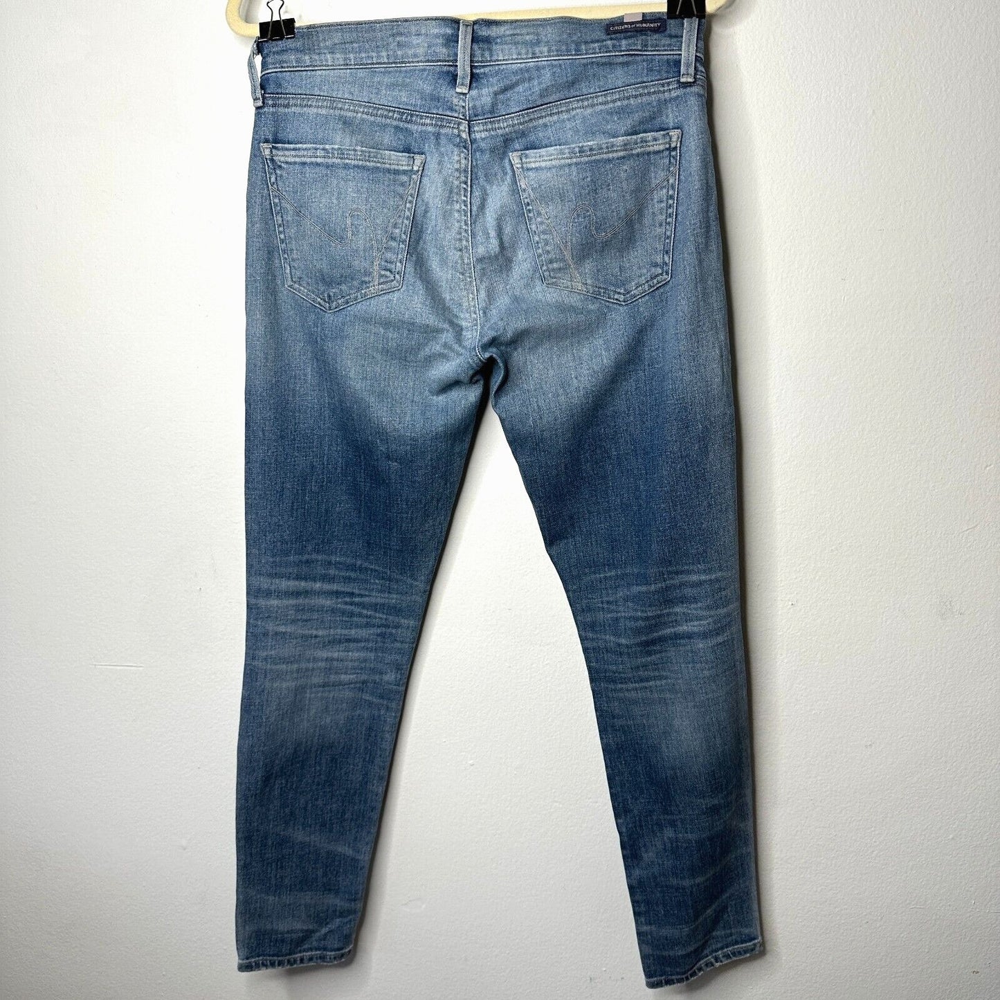 Revolve Citizens of Humanity Light Wash Blue Mid-Rise Skinny Slim Cut Jean 28