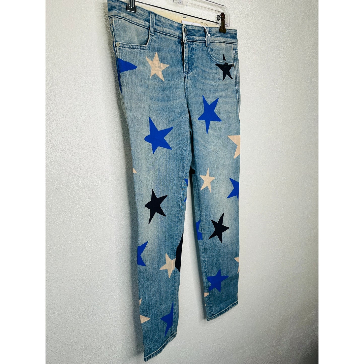 NWT Stella McCartney Blue Star Low Rise Skinny Boyfriend Jeans 29