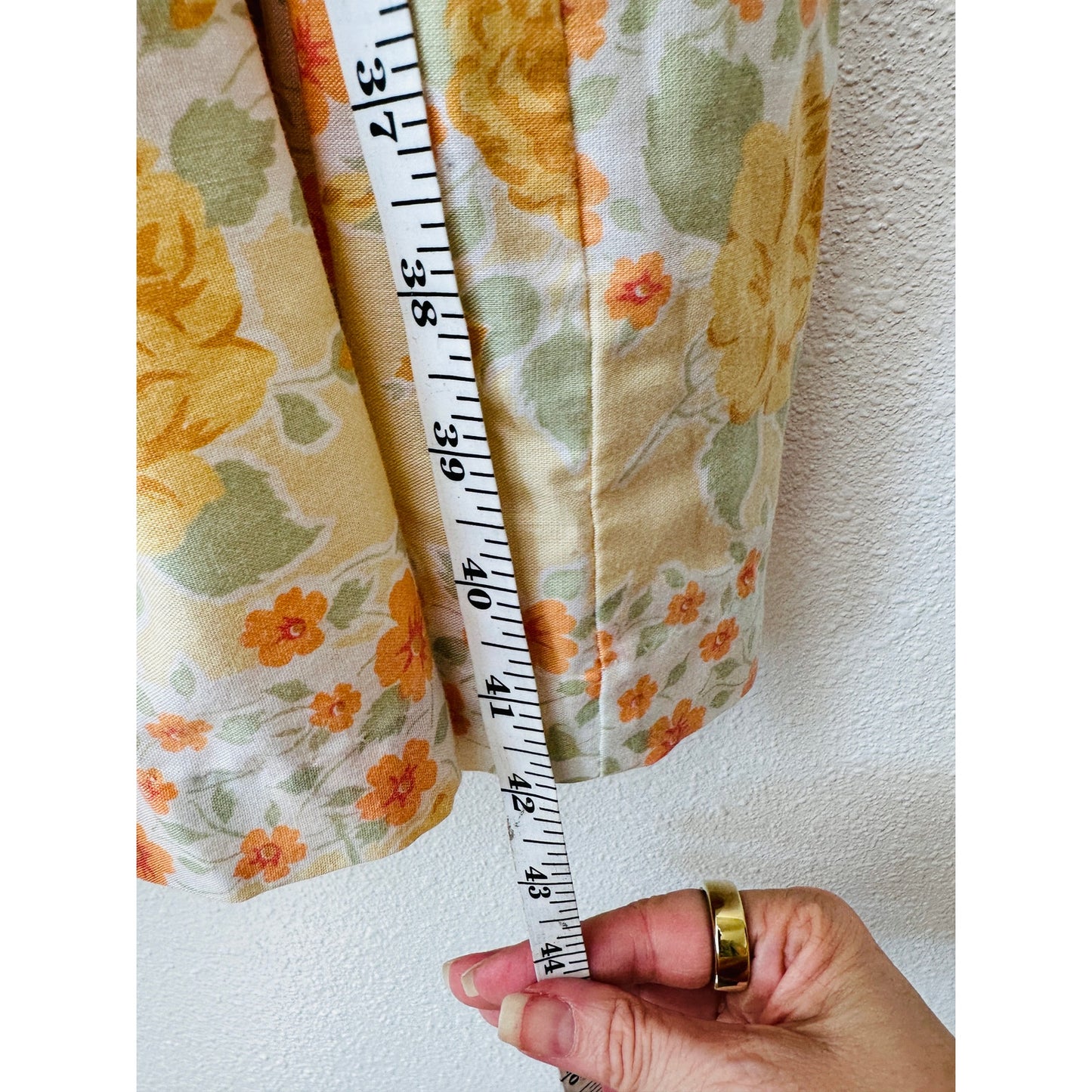 Tammy Vintage Yellow Floral Prairie Dress Women’s S Tie-Front Ruffle