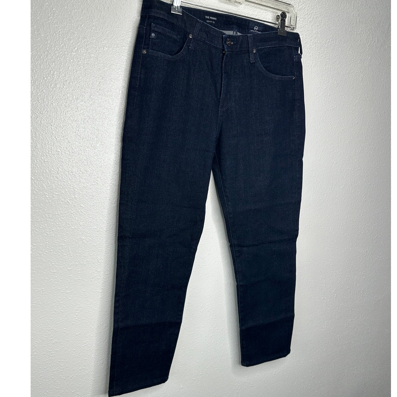 AG Medium Wash Whiskered Prima Cigarette Leg Jeans 30