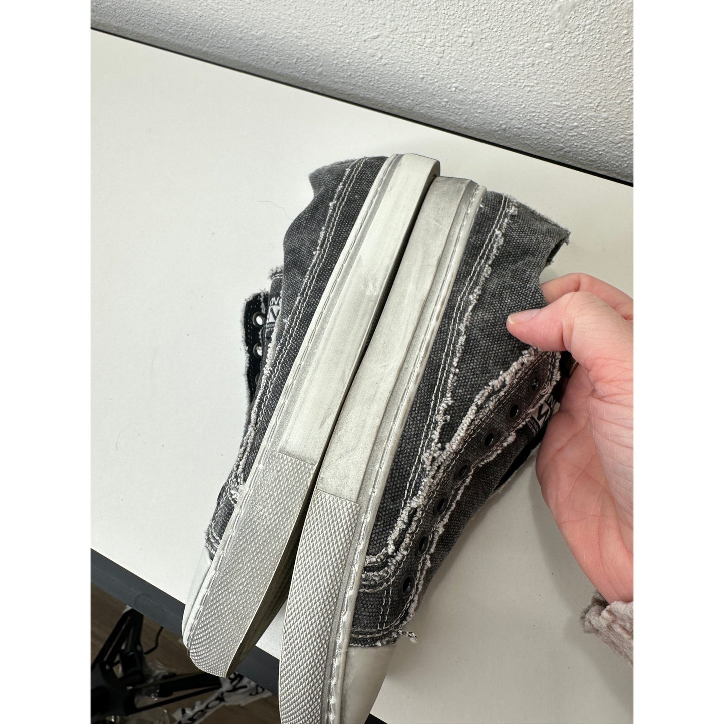 Nothing New Women's Stonewash Wave Black Sneaker 5