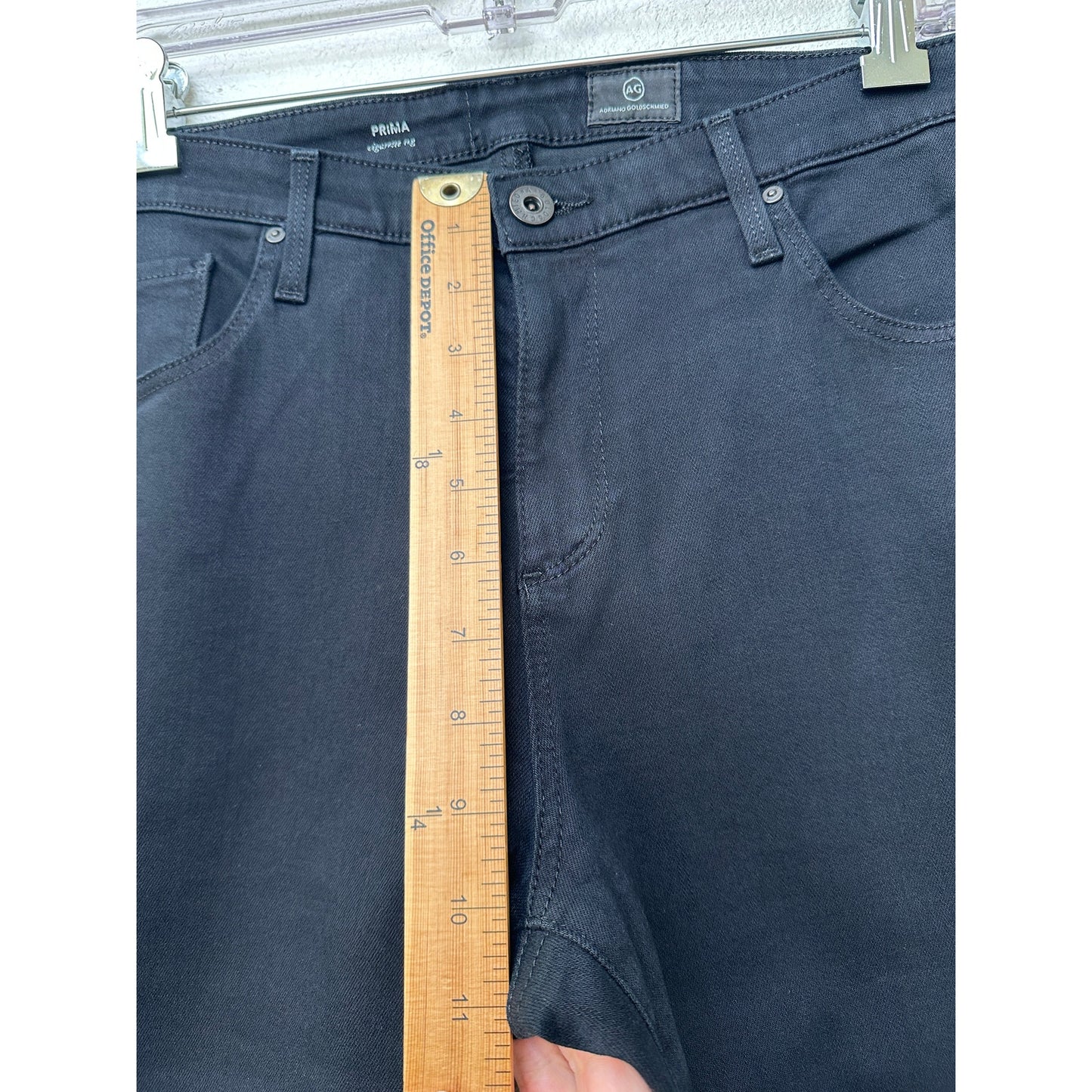 AG Prima Cigarette Leg Jeans Super Black Women's US 32