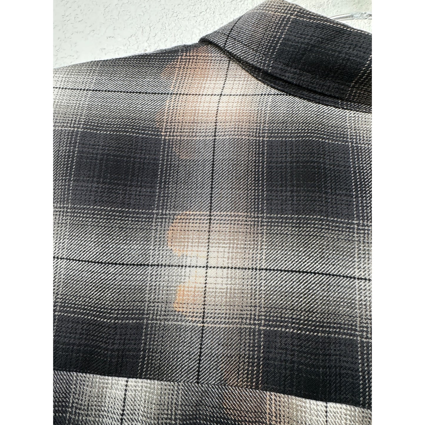 Adaptation Rose Embroidered Plaid Longline Shirt Dress Black White M