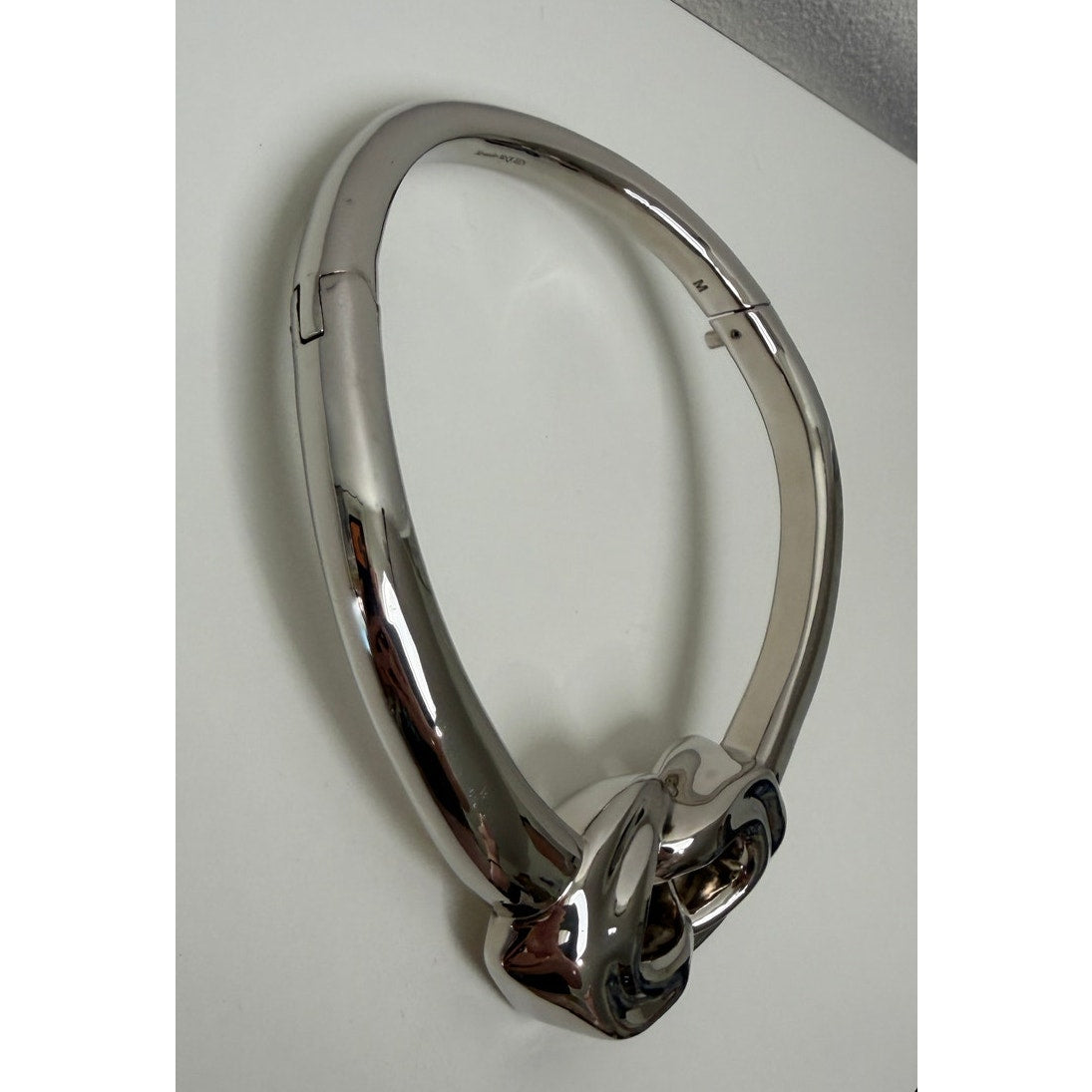 Alexander McQueen Silver Sculptural Choker Women M