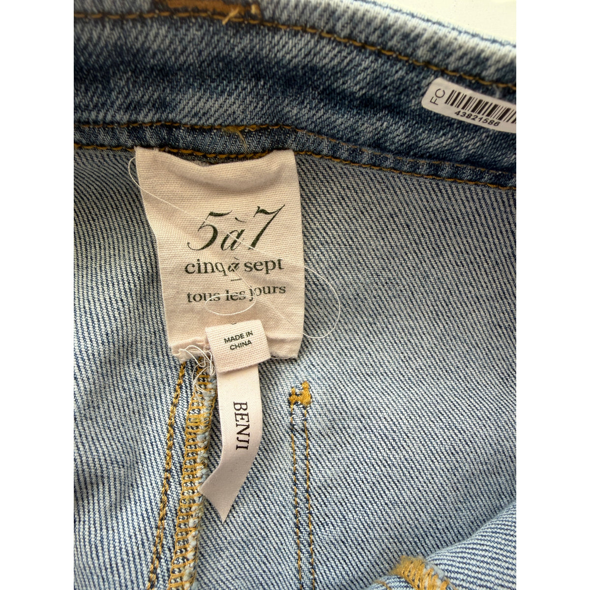 Cinq a Sept Benji Wide Leg Jeans Women US 0 Medium Wash