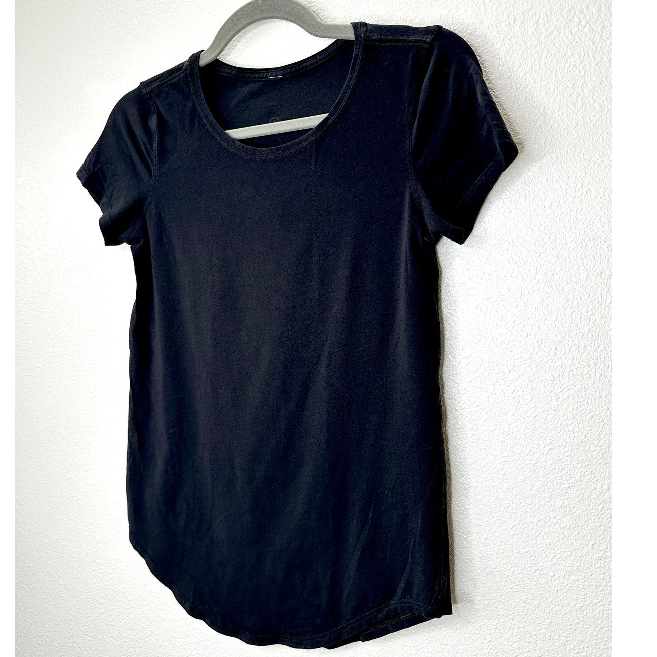 Lululemon Black Round Neck Short Sleeve Tee Shirt 6