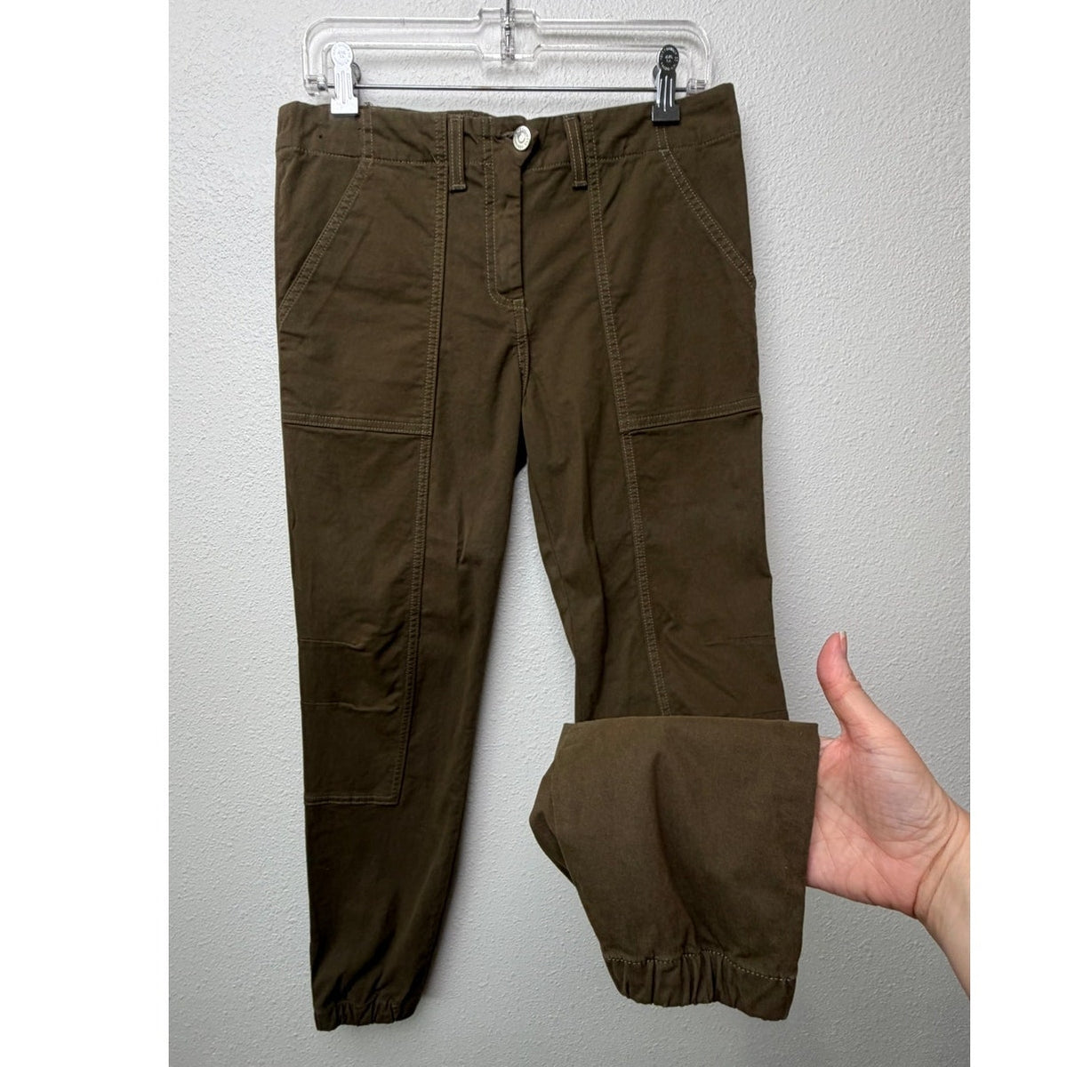NWT Veronica Beard Field Olive Cargo Pants Women 27 US 4
