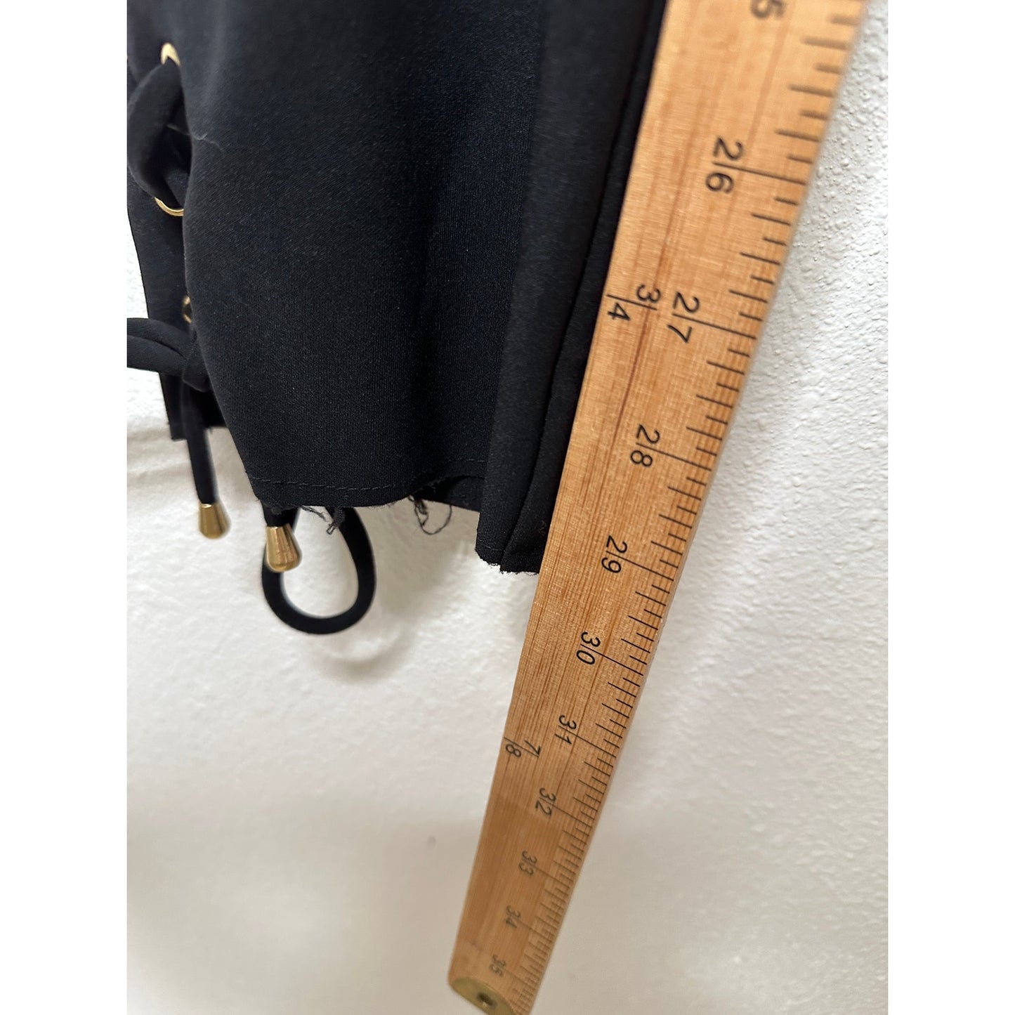 House of Harlow 1960 Black Pants Gold Grommet Side & Front Ties XL