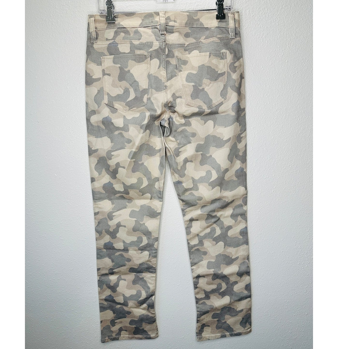 Hudson Nico Peyote Camo Mid-Rise Split Ankle Front Zip Jeans 29
