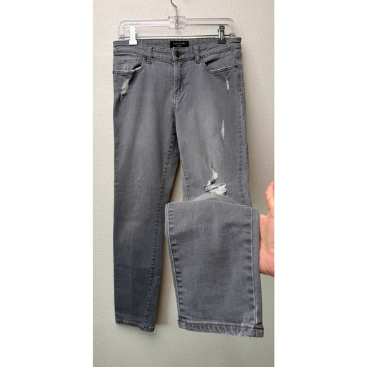 Banana Republic Gray Distressed Skinny Jeans Womens 8P