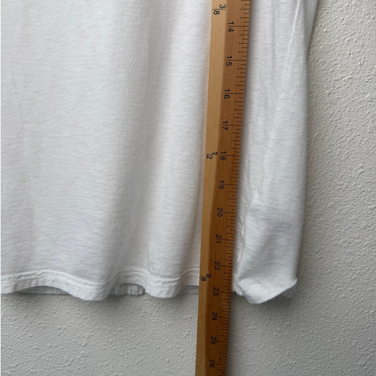 PAIGE Haven White Pima Cotton Crewneck Tee Womens S