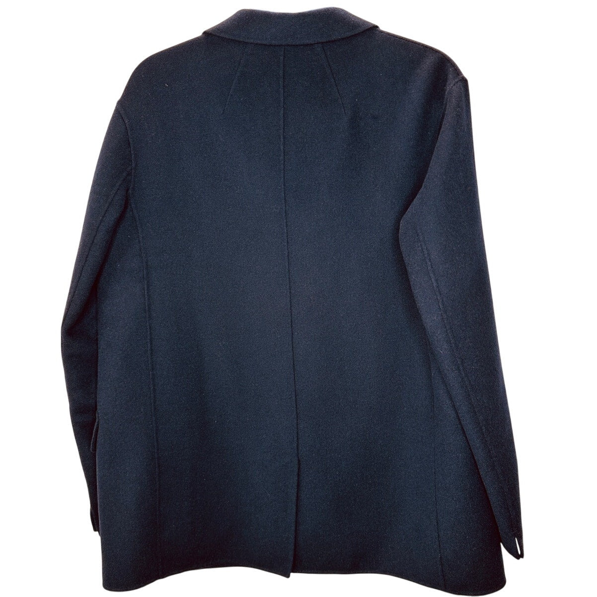 S MaxMara Cucio Amano Navy Angora Wool Blend 3-Button Blazer 12