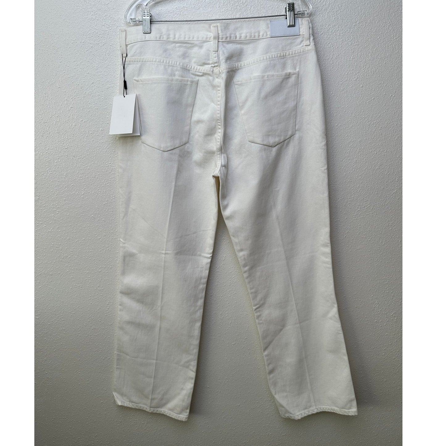 NWT Goldsign The A Jean Pressed Pearl Ivory Jeans 32