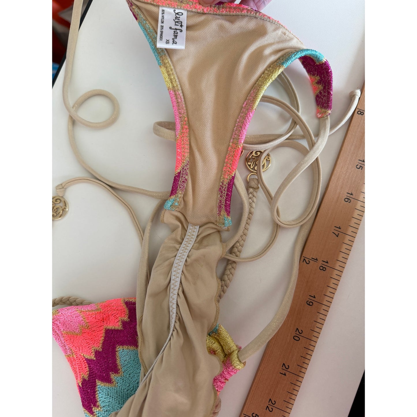 Luli Fama Multicolor Metallic Bikini Set Women's XS