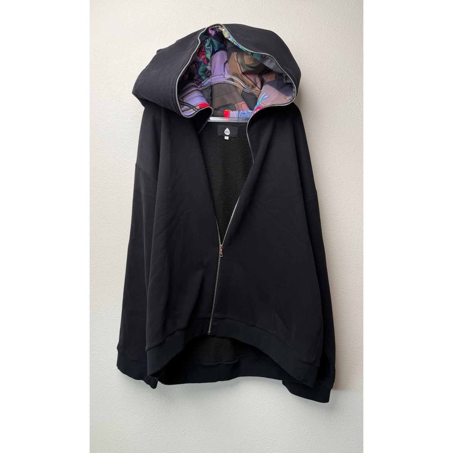 Natasha Zinko Unisex L Black Rabbit Ear Hoodie Oversized