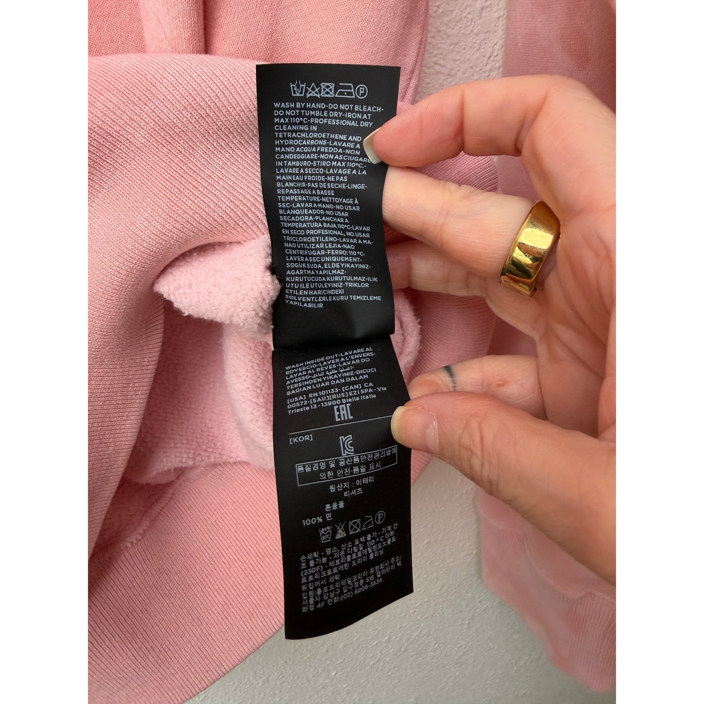 Tom Ford Mens M Pink Tie Dye Cotton Crewneck Sweatshirt