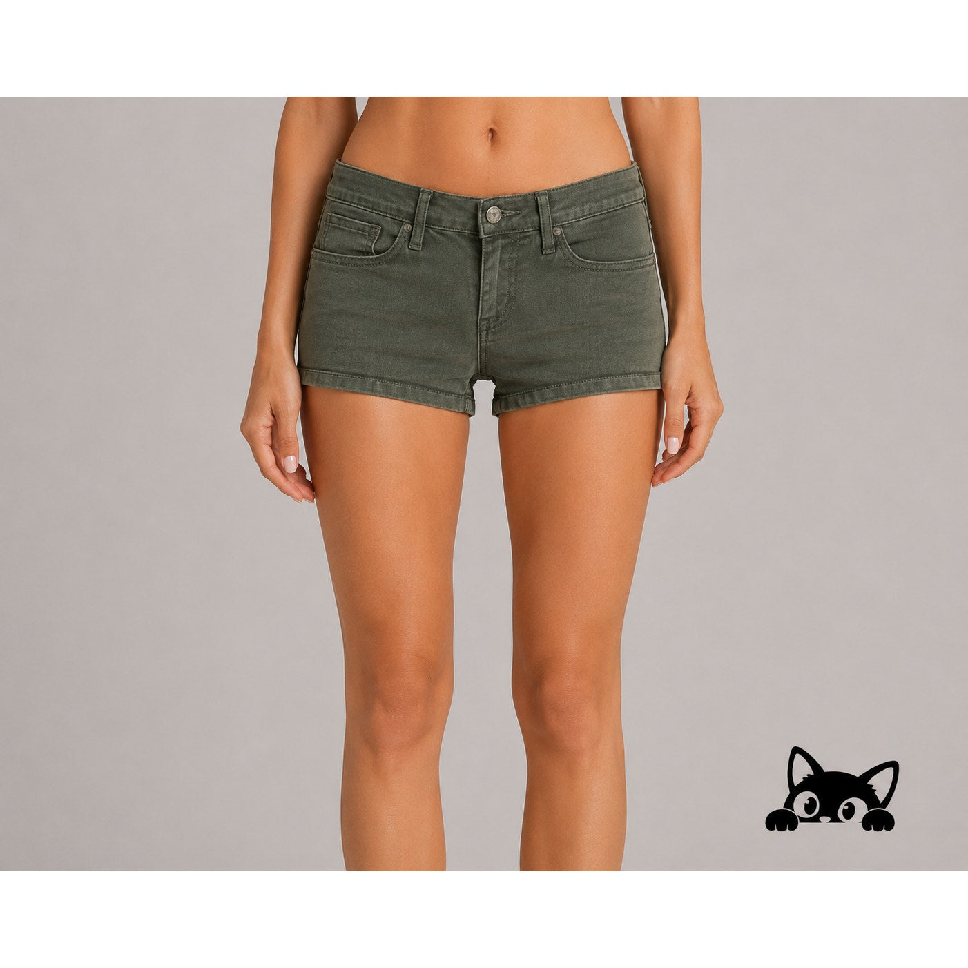 Joe's Cute Olive Army Green Denim 5-Pocket Jean Short Shorts Size 29