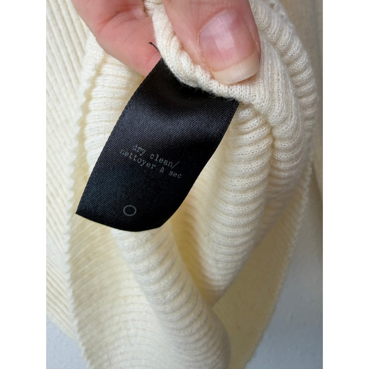 Rag & Bone Ribbed V Neck Sweater Women US S Cream