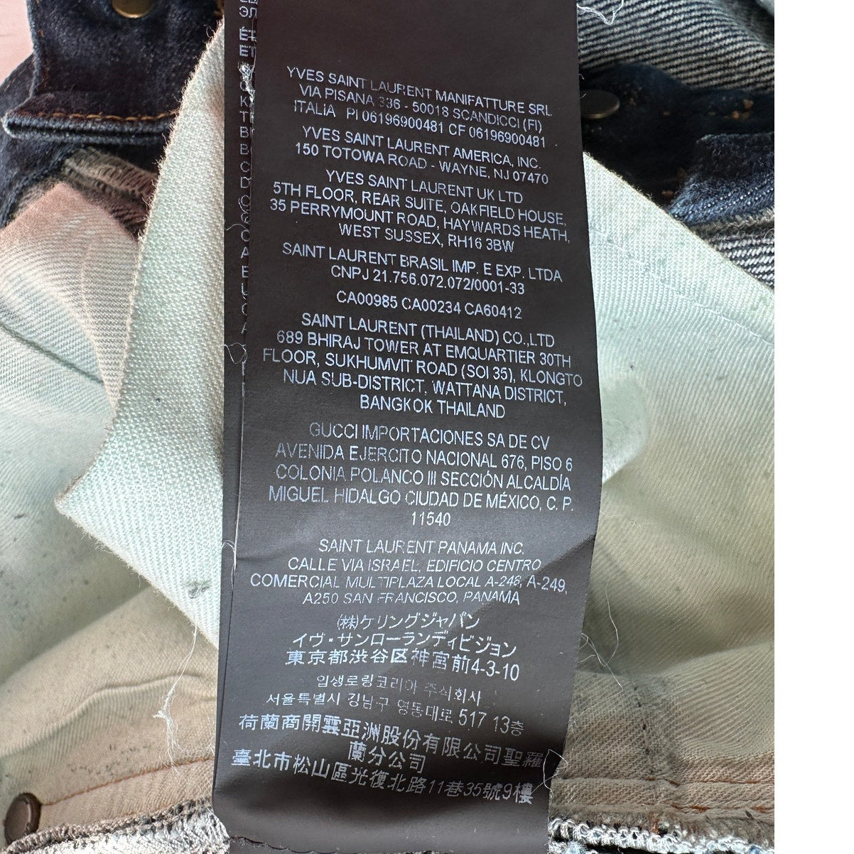 Saint Laurent Dark Wash Jeans Men's US 33 Button Fly Straight Leg