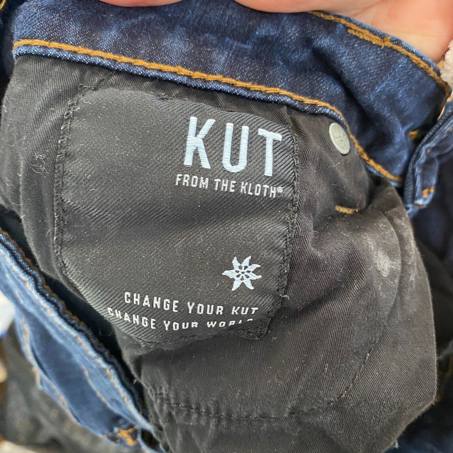 Kut From The Kloth Blue Connie High Rise Slim Fit Raw V-Cut Ankle Hem Jeans 4