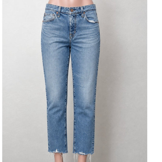 Adriano Goldschmied Ex-Boyfriend Slouchy Slim Raw Hem Medium Wash Jeans