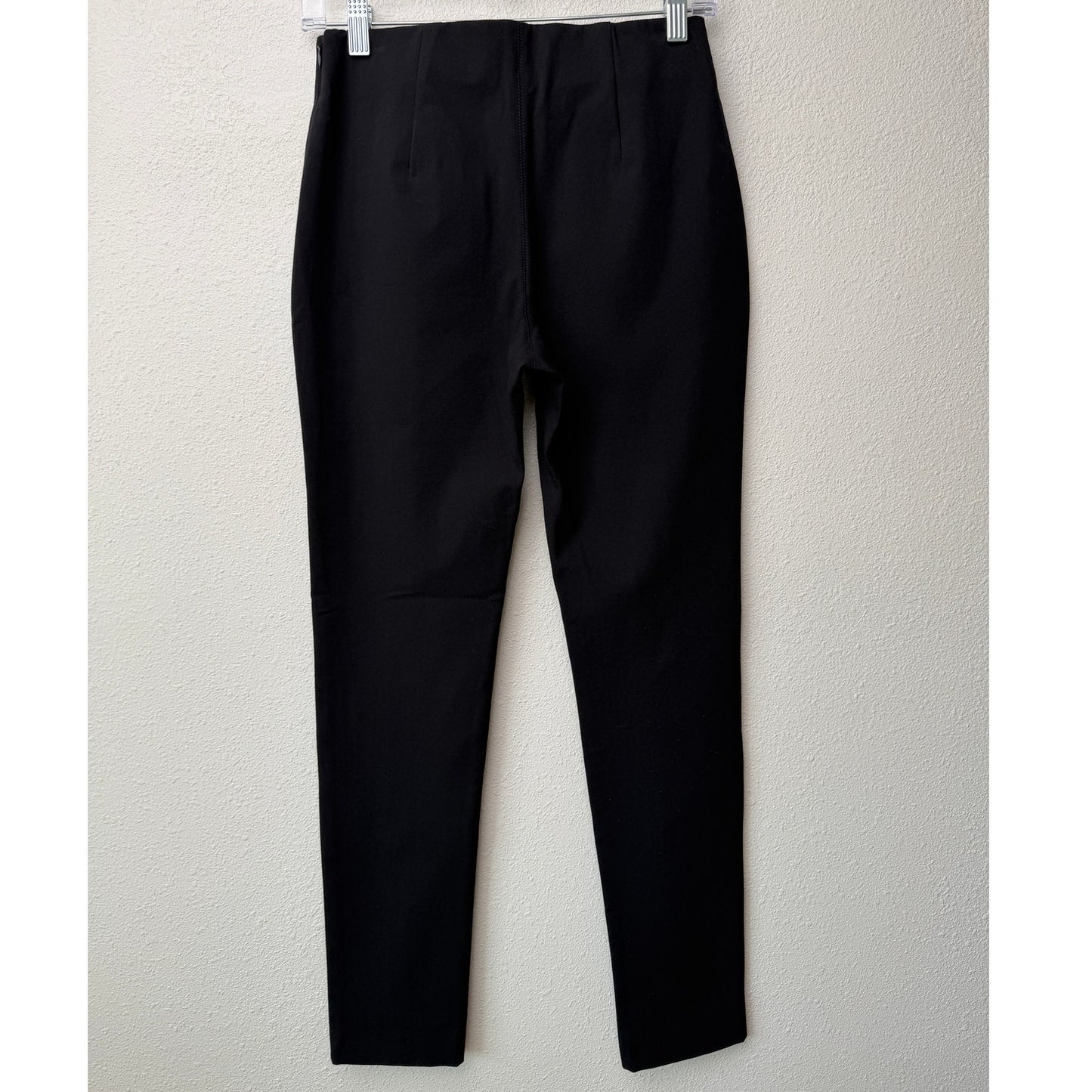 NWT Rag & Bone Annie Black Cropped Ponte Pants Gold Zip
