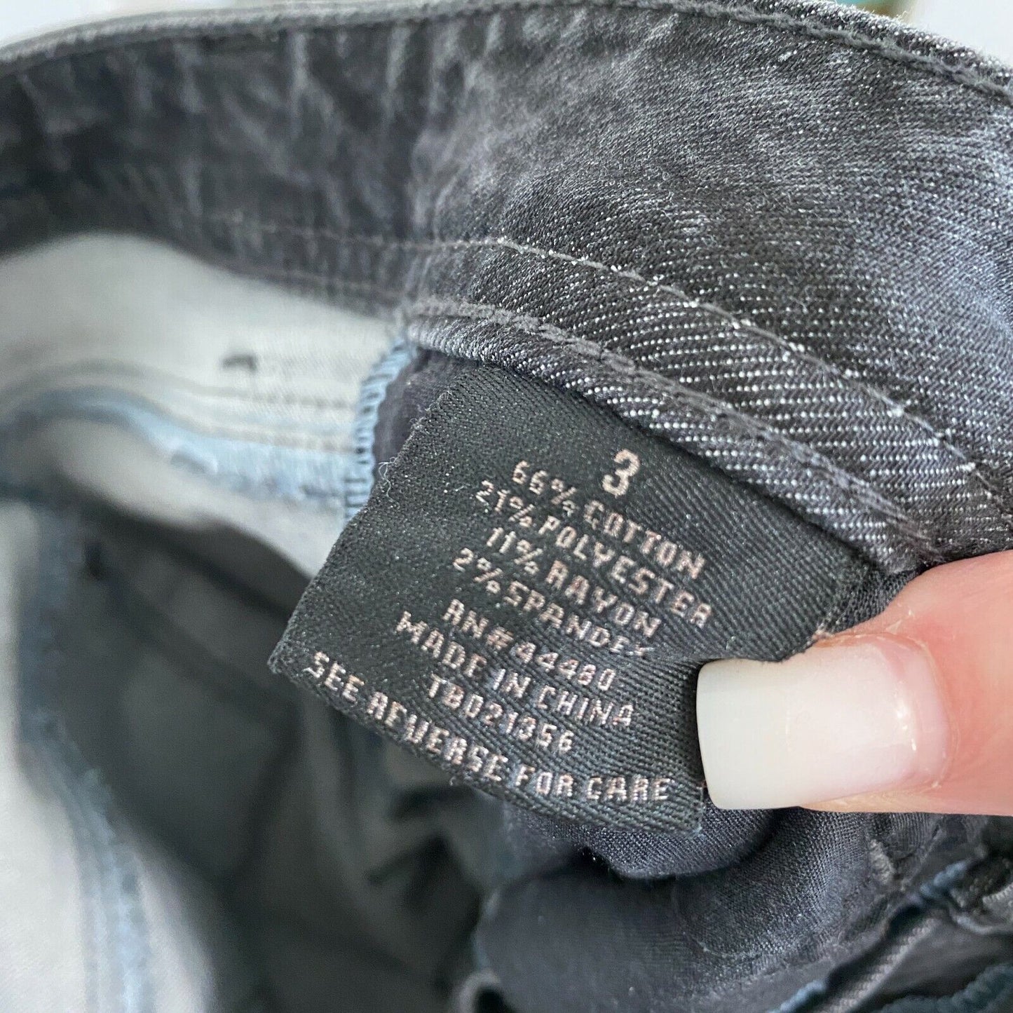 Fashion Nova Tinseltown Charcoal Gray Distressed Knees Raw Hem Skinny Jean 3