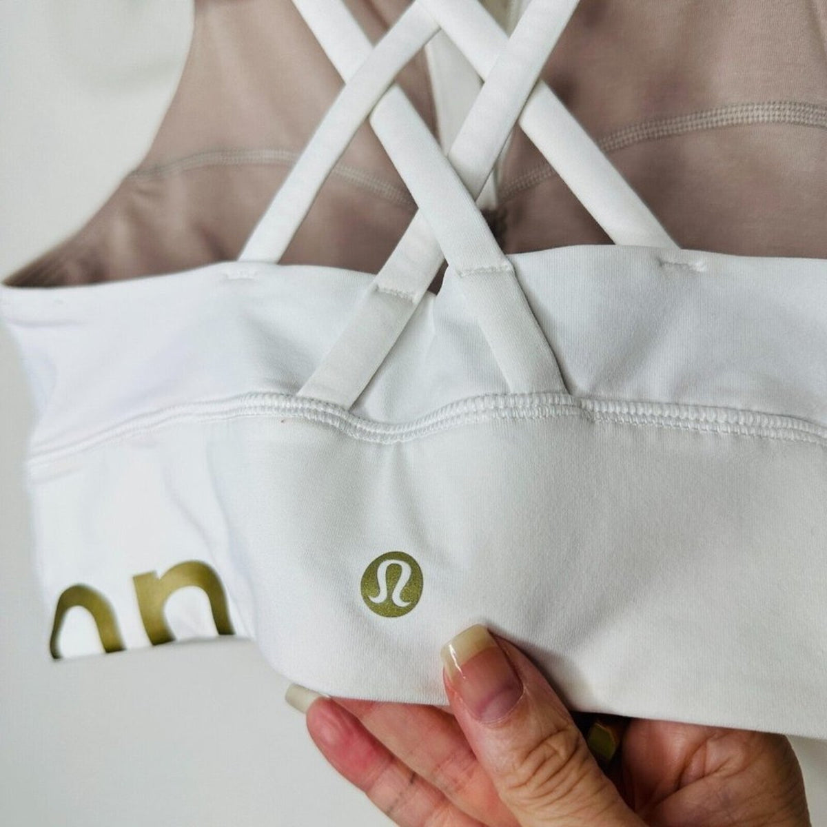 Lululemon White High Neck Energy Sports Bra Long Line Zip Special Edition 6