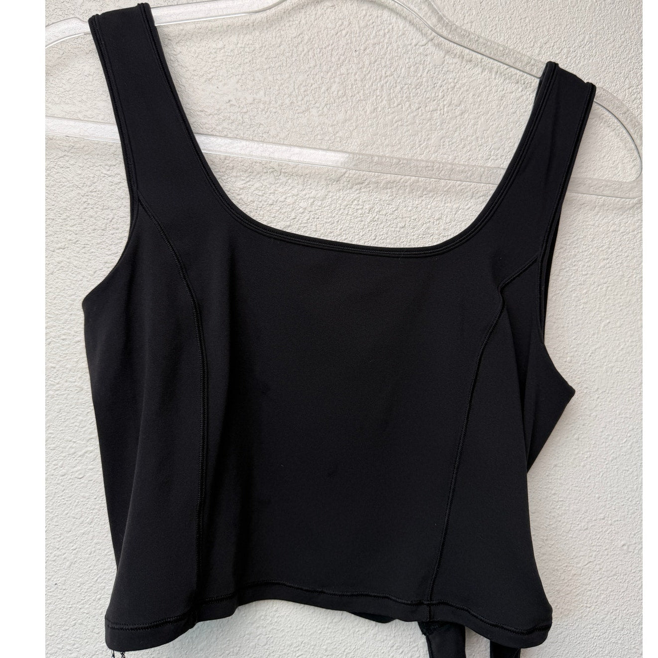 Lululemon Get Centred Crop Tank Black Women Size 2 Side Tie
