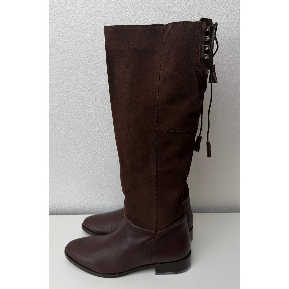 NIB French Sole Jessica Brown Suede Boots Womens 9.5