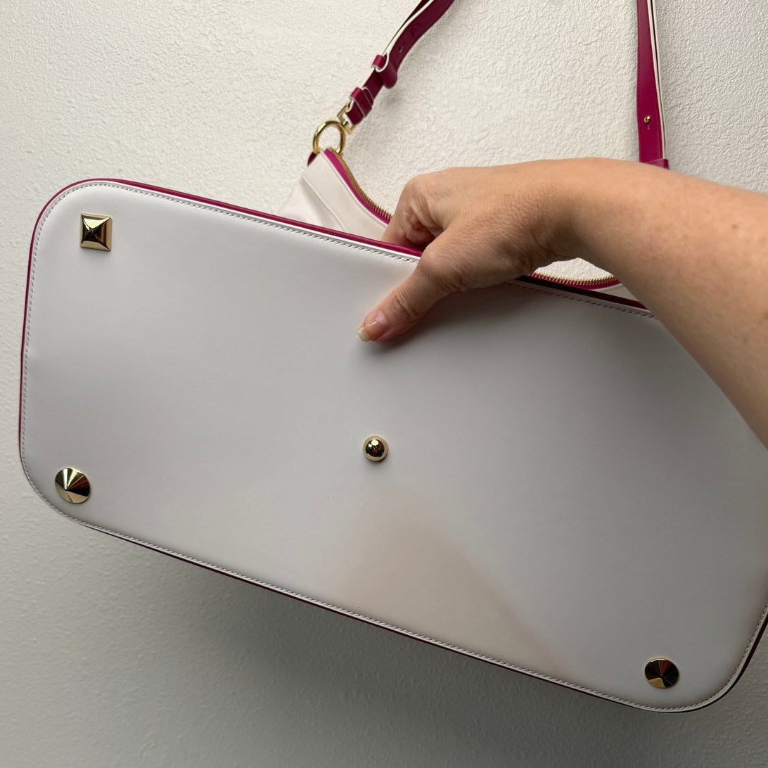 NWT Maison Margiela 5AC Large Bi-Color White Pink UVA Leather Bag