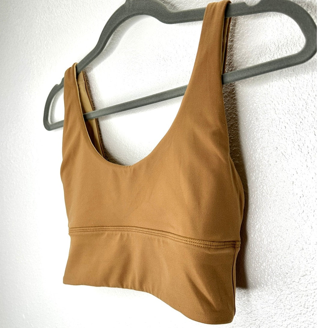 Lululemon Align Reversible Bra Pecan Tan Bold Beige Nulu Size 4