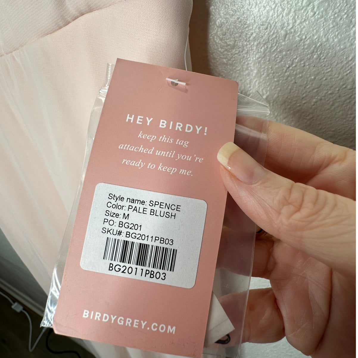 NWT Birdy Grey Pale Blush Spence Chiffon Convertible Maxi Dress M