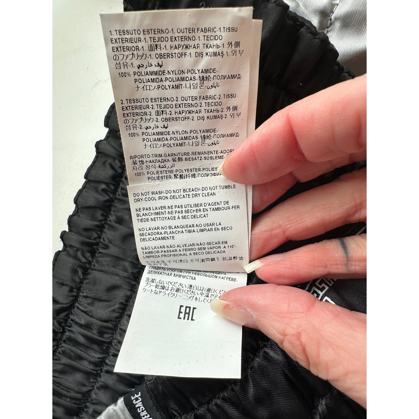 Versace Muay Thai Boxing Shorts Black & Silver Sequin 48 / M