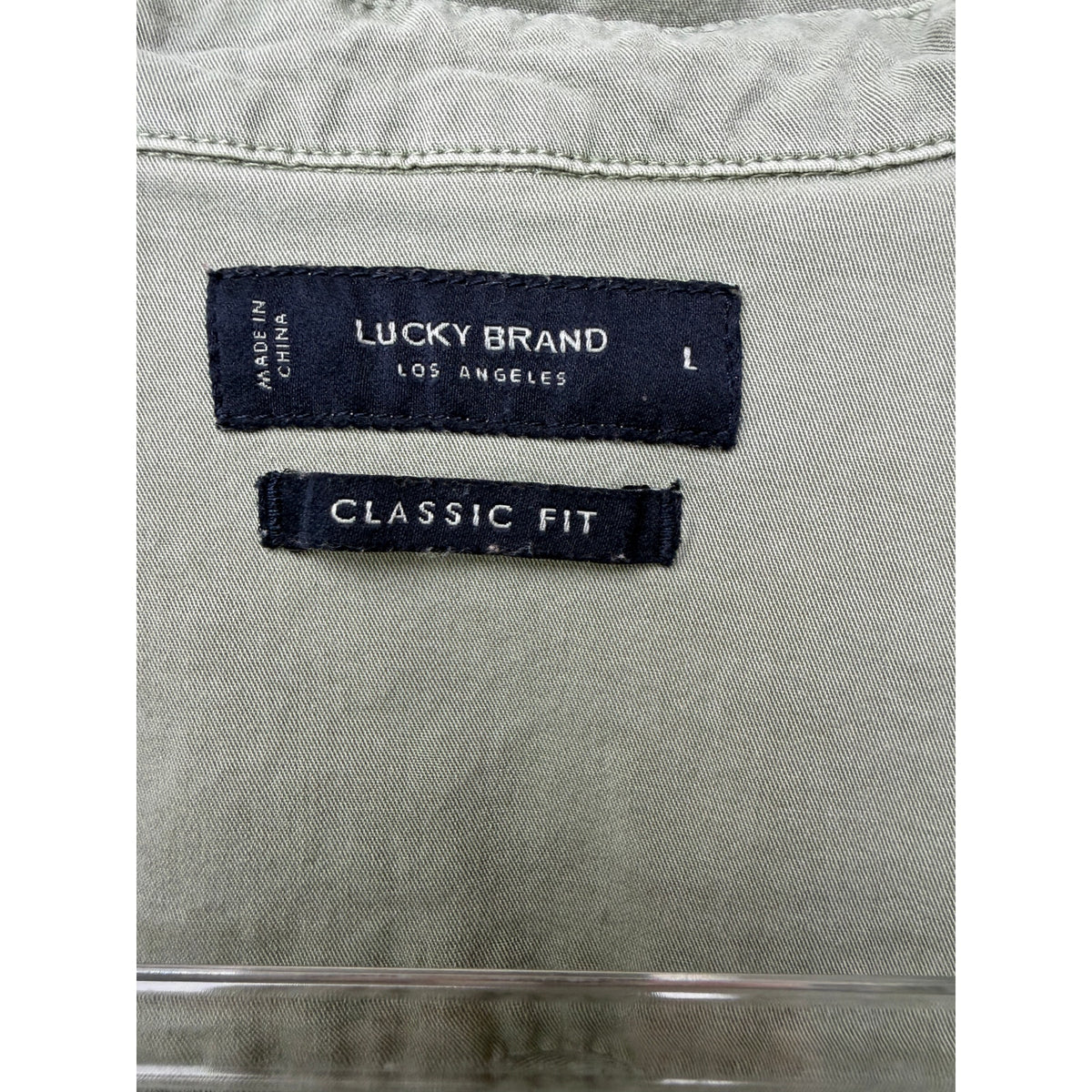 Lucky Brand Sage Green Utility Shirt Men L